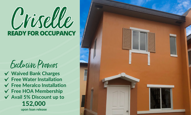 2 BEDROOM CRISELLE RFO HOUSE AND LOT FOR SALE in Calamba, Laguna