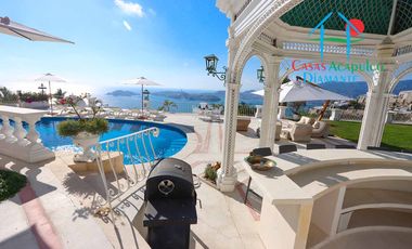 Casa en renta vacacional con alberca y áreas de jardín, sky roof, bar y asador