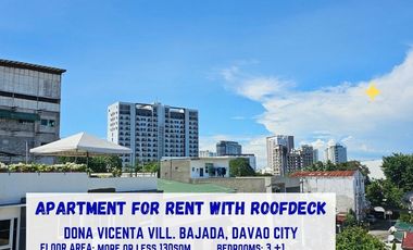 Semi-furnished Apartment for rent in Downtown Davao City with ROOFDECK usage!
