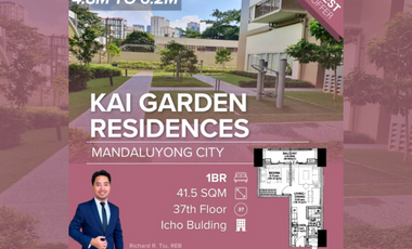 Kai Garden Residences 1BR One Bedroom with Parking Near Makati CBD and A. Boni Ave. FOR SALE C094