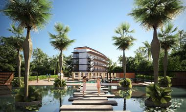 Departamento en Cancún en venta de 2 recamaras  con vista a laguna