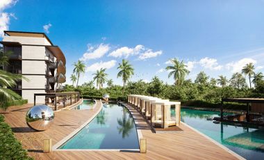 Departamento en Cancún en venta de 2 recamaras  con vista a laguna