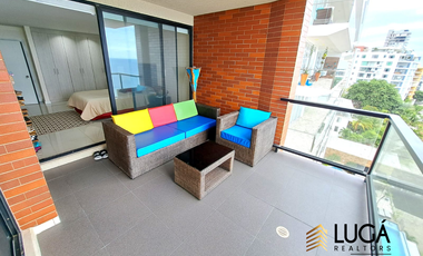 Departamento primera línea al mar en venta, sector playa murciélago, cerca a Mall del Pacifico, Manta Ecuador