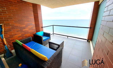 Departamento primera línea al mar en venta, sector playa murciélago, cerca a Mall del Pacifico, Manta Ecuador
