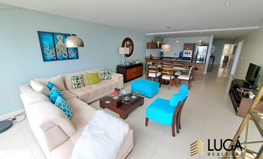 Departamento primera línea al mar en venta, sector playa murciélago, cerca a Mall del Pacifico, Manta Ecuador