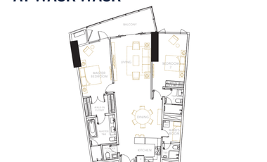 Two Bedroom Unit For Sale in Shang Residences at Wack Wack, Mandaluyong City!