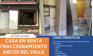 SE VENDE CASA EN FRACCIONAMIENTO ARCOS DEL VALLE, MORELIA
