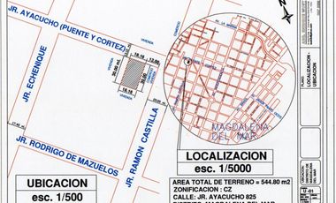 Venta de casa como terreno en Magdalena del Mar parámetros 10 pisos