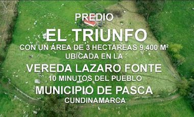 VENDO FINCA EN VEREDA LÁZARO FONTE, PASCA CUNDINAMARCA