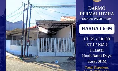 Jual Sewa Rumah Hook Darmo Permai Utara Dukuh Pakis Surabaya  Murah dekat Kupang Indah Pradah