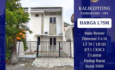 Jual Sewa Rumah Kalikepiting Tambaksari Surabaya Timur Semi Furnish Murah dekat Lebak Mulyosari