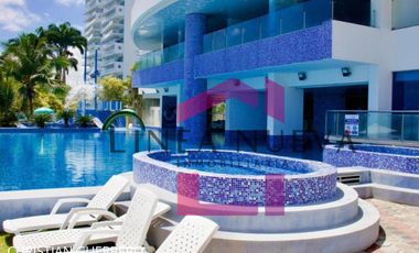 Tonsupa-Ecuador Suite amoblada con Jacuzzi en el balcón y vista al Mar en el edificio Grand Diamond Beach