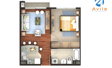 PUCON Parque Pucón Oriente departamentos de 1 Dormitorio en Etapa 2 y Etapa 3 COD.DP0186