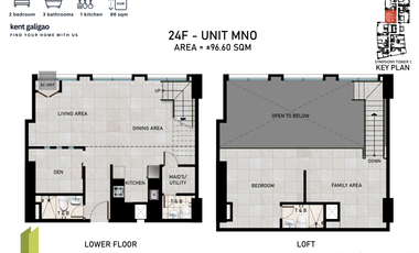 2-Bedroom Loft 96sqm Condo for Sale in The Symphony Towers, Quezon City Timog Avenue