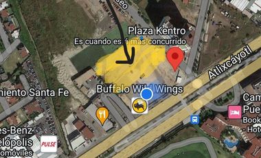 UBICADISIMO TERRENO COMERCIAL INTEGRADO A PLAZA COMERCIAL SOBRE LA ATLIXCAYOTL