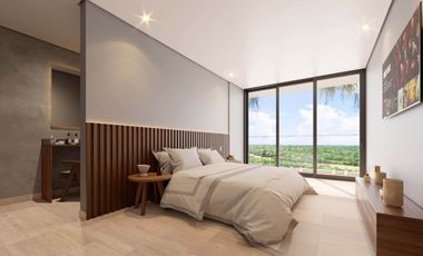 Penthouse con terraza, con casa club y parques, vista a lago, en Cancun, Quintana Roo Mexico. Fase 1