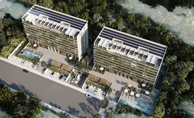 Penthouse con terraza, con casa club y parques, vista a lago, en Cancun, Quintana Roo Mexico. Fase 1