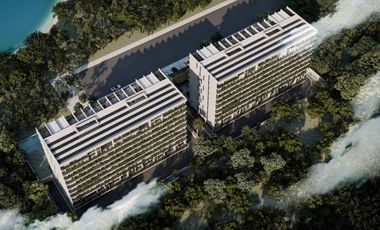 Penthouse con terraza, con casa club y parques, vista a lago, en Cancun, Quintana Roo Mexico. Fase 1