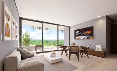 Penthouse con terraza, con casa club y parques, vista a lago, en Cancun, Quintana Roo Mexico. Fase 2
