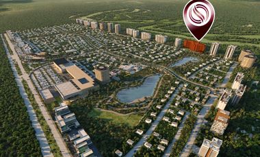 Penthouse con terraza, con casa club y parques, vista a lago, en Cancun, Quintana Roo Mexico. Fase 2