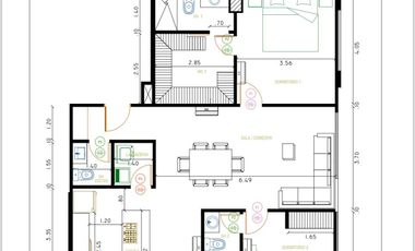 En alquiler moderno departamento de estreno en Urbanización Olivos 2