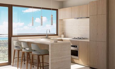 Condominio con Balcon, infinity pool y Jacuzzi con vista al mar en venta, zona centro, en Cozumel, Quintana Roo.