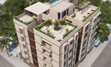Condominio con Balcon, infinity pool y Jacuzzi con vista al mar en venta, zona centro, en Cozumel, Quintana Roo.
