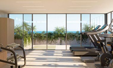 Condominio con Balcon, infinity pool y Jacuzzi con vista al mar en venta, zona centro, en Cozumel, Quintana Roo.