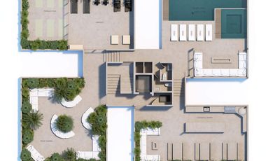 Condominio con Balcon, infinity pool y Jacuzzi con vista al mar en venta, zona centro, en Cozumel, Quintana Roo.