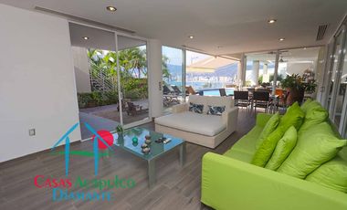 Hermosa casa con alberca privada, asoleadero y espectacular vista a la bahía de Santa Lucía