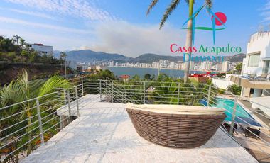 Hermosa casa con alberca privada, asoleadero y espectacular vista a la bahía de Santa Lucía