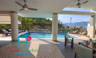 Hermosa casa con alberca privada, asoleadero y espectacular vista a la bahía de Santa Lucía
