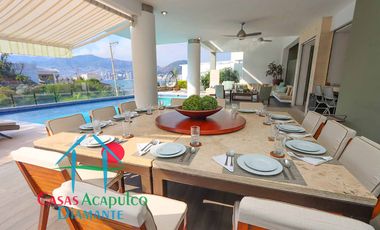 Hermosa casa con alberca privada, asoleadero y espectacular vista a la bahía de Santa Lucía