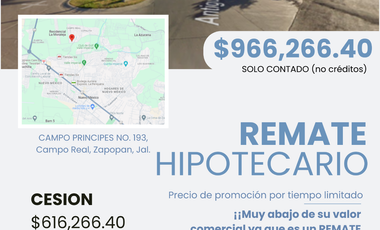 Oportunidad Casa en Remate - Campo Real, Zapopan Jalisco