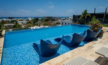 Hermoso penthouse de dos niveles, alberca infinity propia con vista a Cozumel