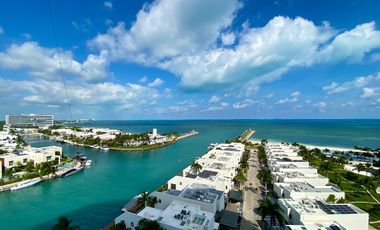 FRENTE AL MAR CON PLAYA PRIVADA Y MARINA > EXCLUSIVO DEPA SLS AMUEBLADO PUERTO CANCUN