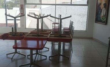 Local comercial en renta, con inmobiliario para restaurante, todo en acero inoxidable