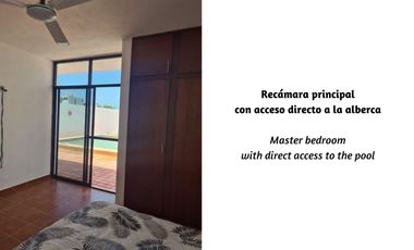Casa a pasos del mar con alberca privada, en venta, San Benito, Yucatán.