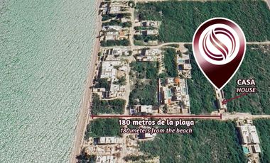 Casa a pasos del mar con alberca privada, en venta, San Benito, Yucatán.