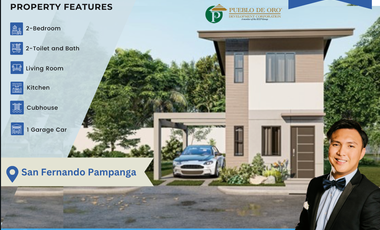 For Sale Single Detached House 2 Bedroom with Carport San Fernando in Pueblo De Oro La Aldea Fernandina II