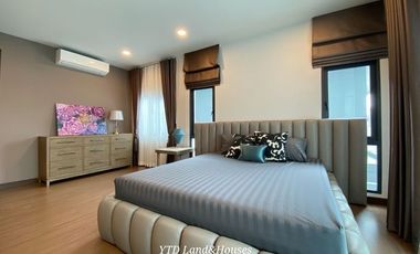 For Sale/Rent The City Bangna (new project) size XL, large size, lots of usable space. Luxury detached house, new project, next to Mega-Bangna. Corner