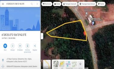 Jual Tanah 4.000 m2 di Sajira Lebak Banten Dekat Alun-Alun Sajira, Pasar Sajira
