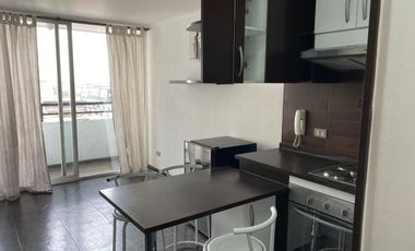 ARRIENDO DEPARTAMENTO UN DORMITORIO EN SUITE CON TERRAZA SEMI AMUEBLADO,BARRIO SAN ISIDRO  SANTIAGO