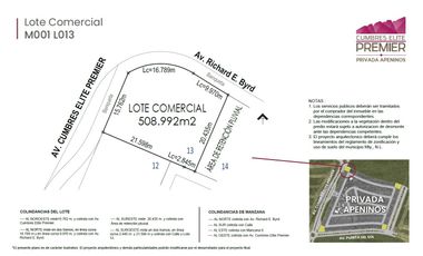 Venta de terrenos comerciales en cumbres