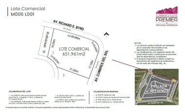 Venta de terrenos comerciales en cumbres