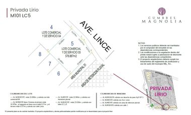 Venta de terrenos comerciales en cumbres