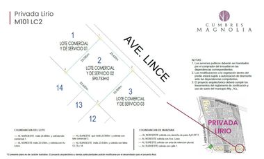 Venta de terrenos comerciales en cumbres