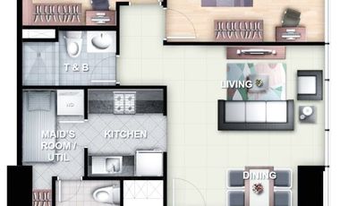 RUSH SALE One Uptown Residence 2BR Furnished 6317