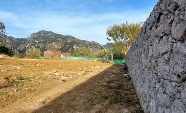 Terreno en venta en Tepoztlán Morelos, plano con vista.