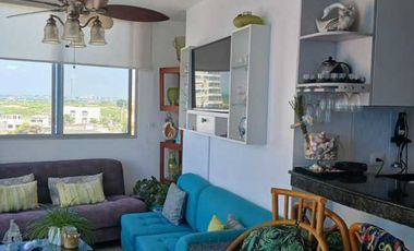 Lindo departamento en venta semi amoblado, en el Malecón de Salinas